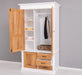Schmaler Kleiderschrank aus Massivholz mit drei Schubladen