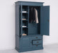 Schmaler Kleiderschrank aus Massivholz mit drei Schubladen