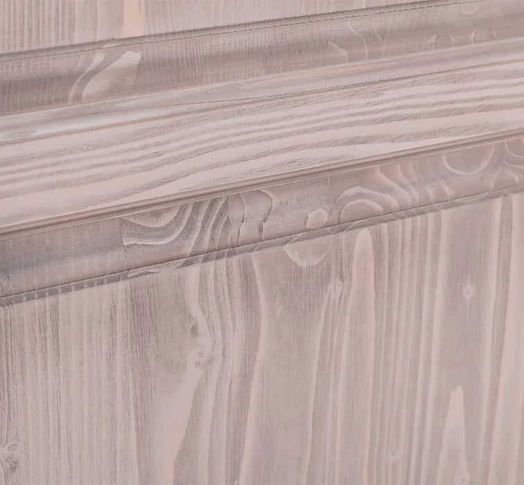 Schmaler Vintage Kleiderschrank aus Massivholz mit vier Schubladen