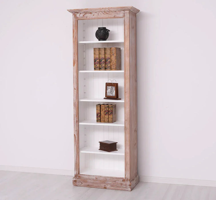 Schmales Bücherregal aus Massivholz | Regal im Landhausstil