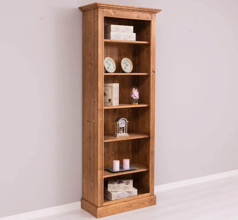 Schmales Bücherregal aus Massivholz | Regal im Landhausstil