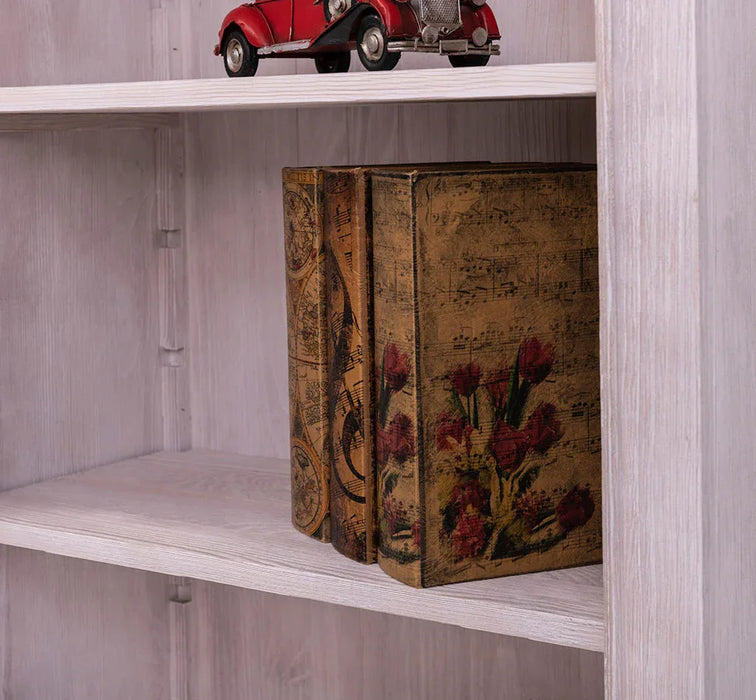 Schmales Bücherregal aus Massivholz | Regal im Landhausstil
