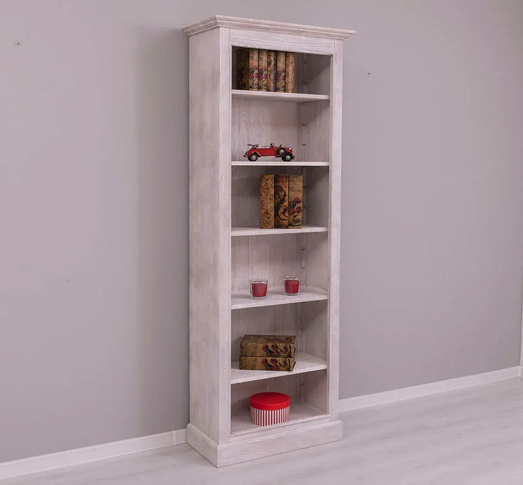 Schmales Bücherregal aus Massivholz | Regal im Landhausstil