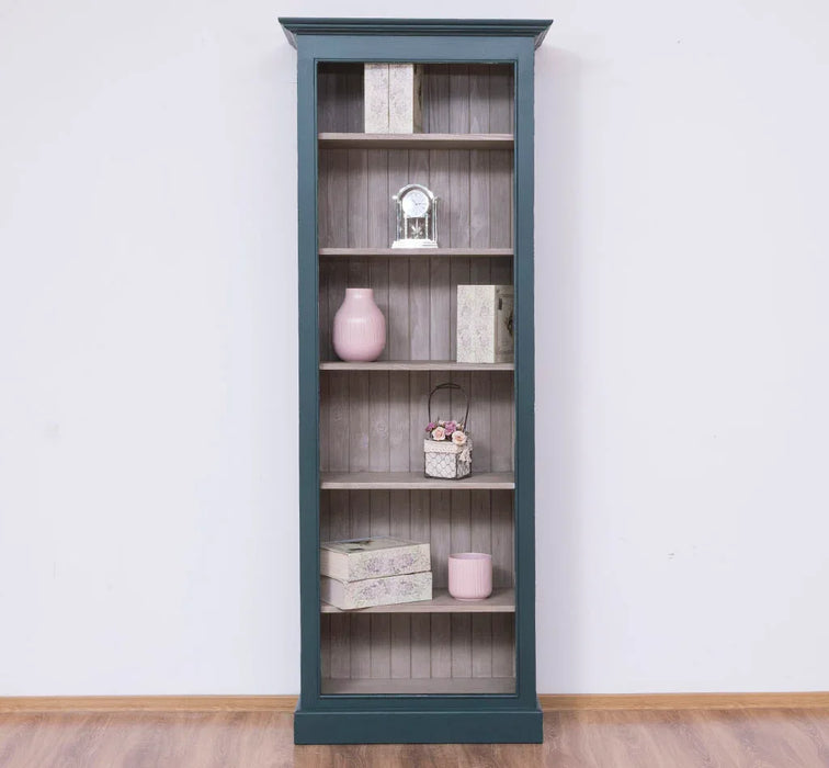 Schmales Bücherregal aus Massivholz | Regal im Landhausstil