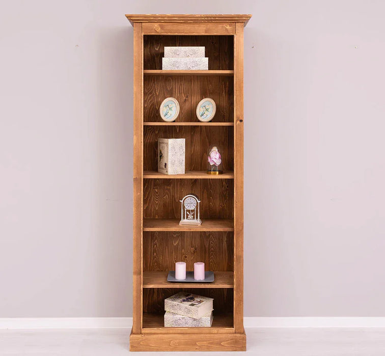 Schmales Bücherregal aus Massivholz | Regal im Landhausstil