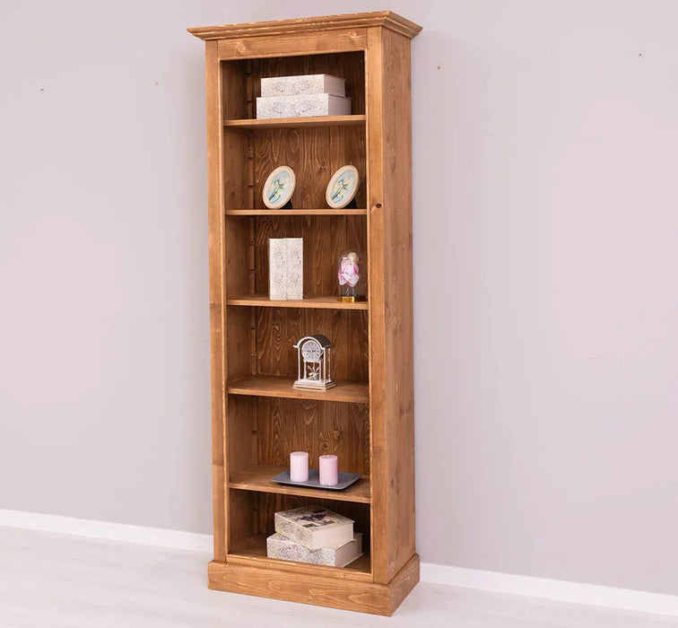 Schmales Bücherregal aus Massivholz | Regal im Landhausstil
