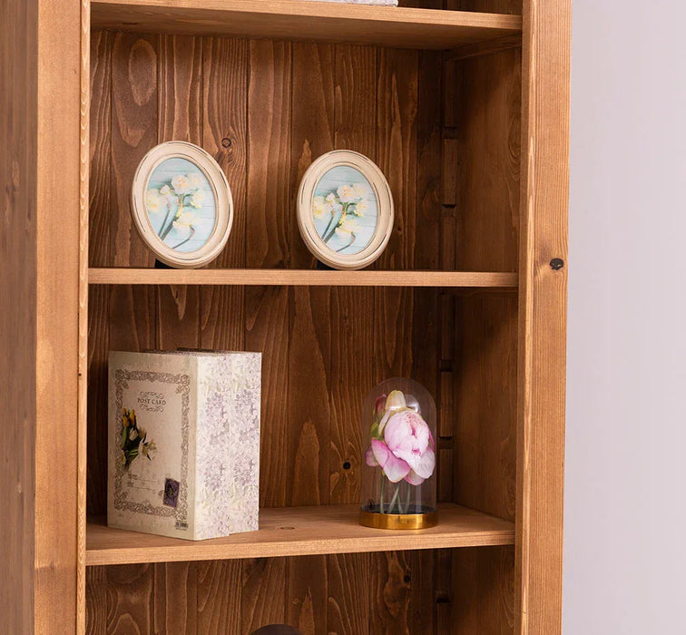 Schmales Bücherregal aus Massivholz | Regal im Landhausstil