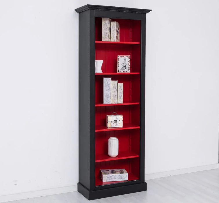 Schmales Bücherregal aus Massivholz | Regal im Landhausstil