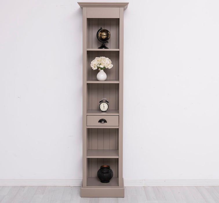 Schmales Regal aus Massivholz mit Schublade | Handtuchschrank | Küchenschrank