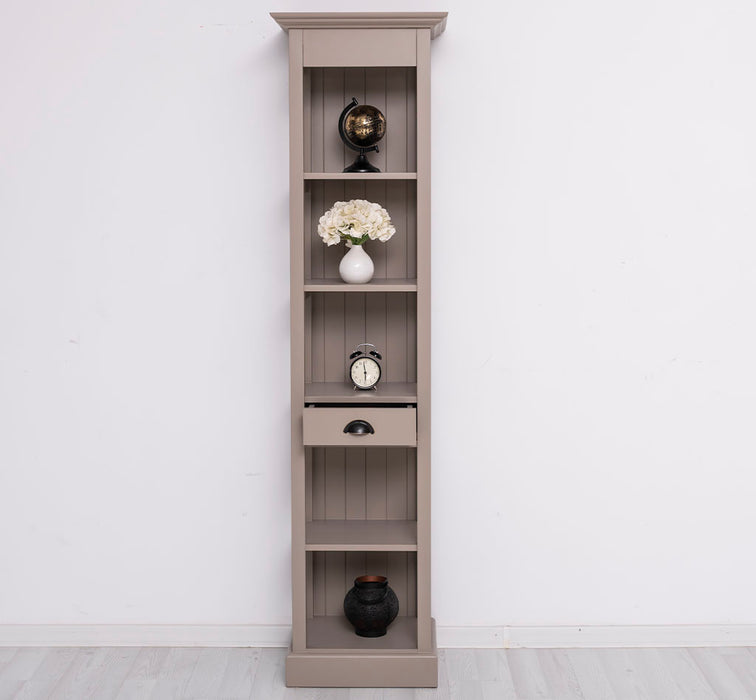 Schmales Regal aus Massivholz mit Schublade | Handtuchschrank | Küchenschrank