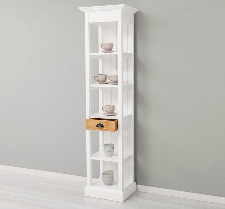 Schmales Regal aus Massivholz mit Schublade | Handtuchschrank | Küchenschrank -
