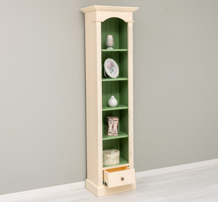 Schmales Standregal mit Schublade - in verschiedenen Farben