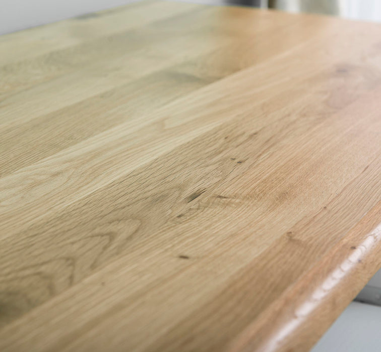 Schreibtisch aus Massivholz mit ausziehbarem Tastaturbrett | Computertisch