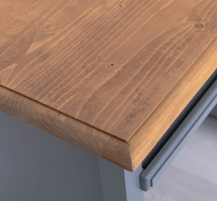 Schreibtisch aus Massivholz mit ausziehbarem Tastaturbrett | Computertisch