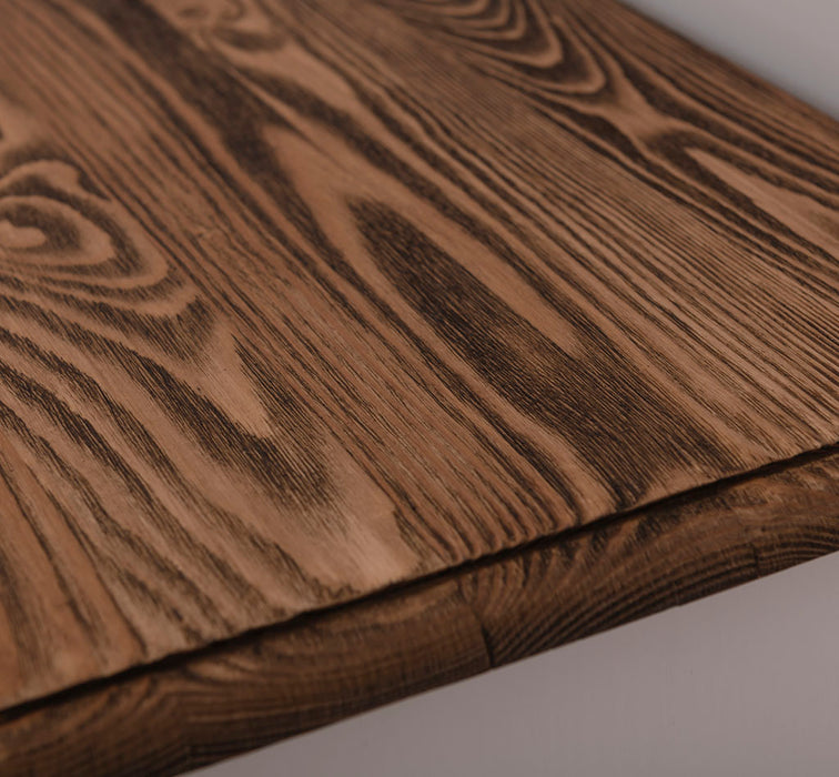 Schuhschrank aus Massivholz mit zwei Kippfächern - mit Holzkontrast