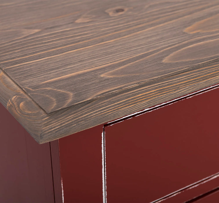 Schuhschrank aus Massivholz mit zwei Kippfächern - mit Holzkontrast