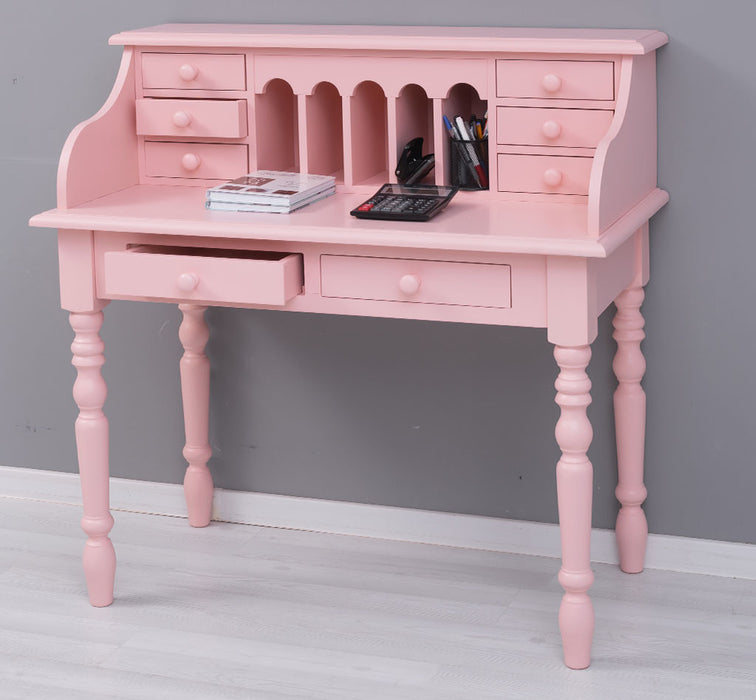 Sekretär aus Massivholz mit gedrechselten Beinen | Schminktisch mit vielen Schubladen