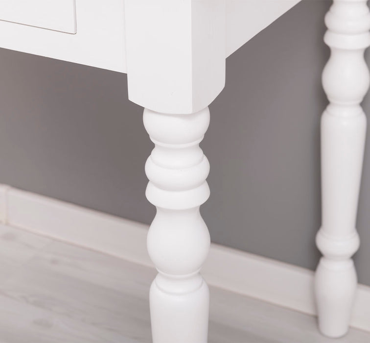 Sekretär aus Massivholz mit gedrechselten Beinen | Schminktisch mit vielen Schubladen