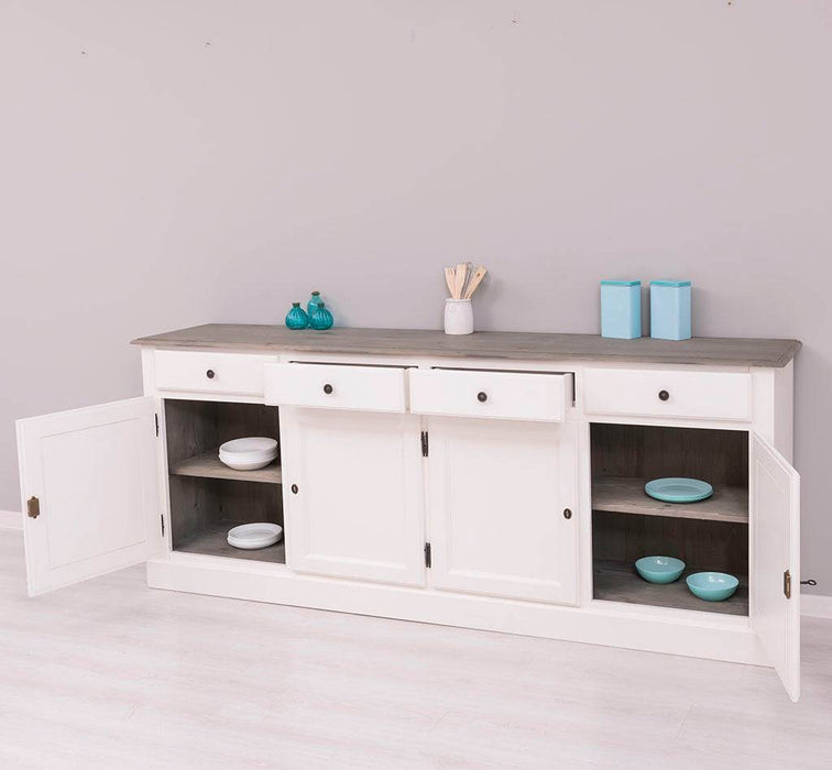 Sideboard aus Massivholz | Kommode mit 4 Schubladen und 4 Türen -
