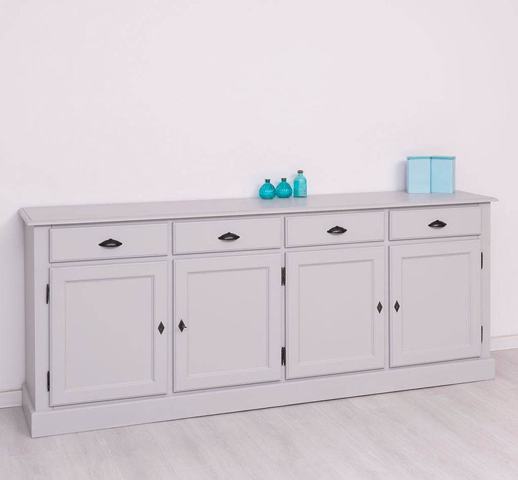 Sideboard aus Massivholz | Kommode mit 4 Schubladen und 4 Türen -