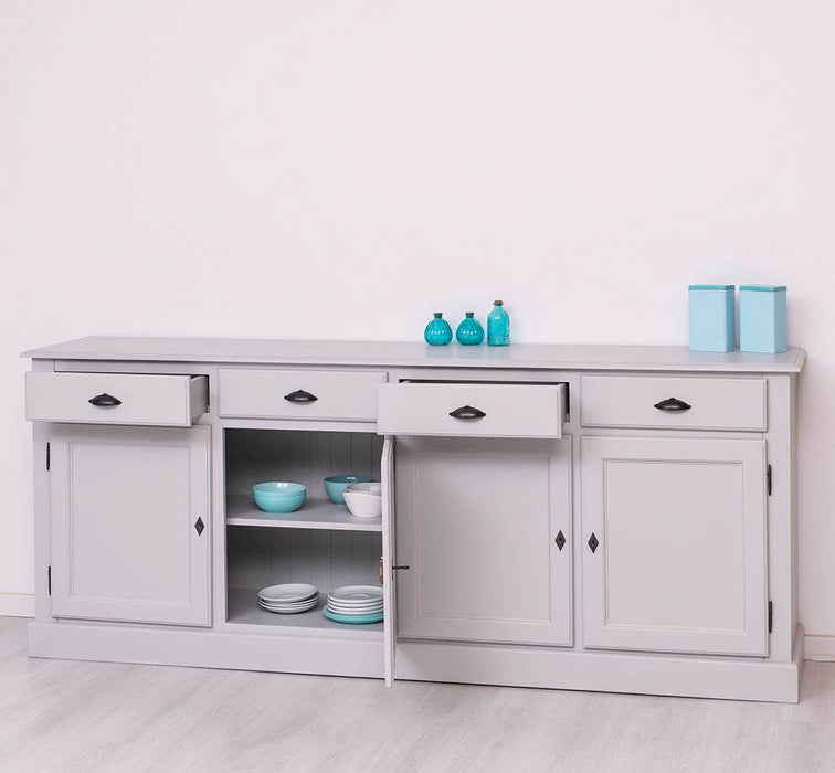 Sideboard aus Massivholz | Kommode mit 4 Schubladen und 4 Türen -