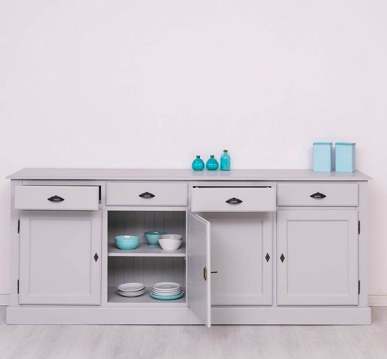 Sideboard aus Massivholz | Kommode mit 4 Schubladen und 4 Türen -