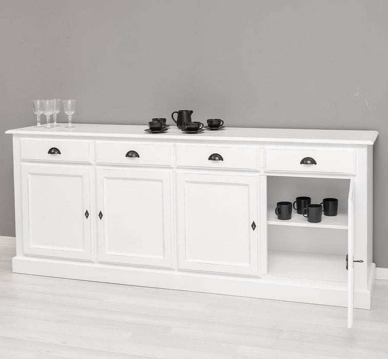 Sideboard aus Massivholz | Kommode mit 4 Schubladen und 4 Türen -
