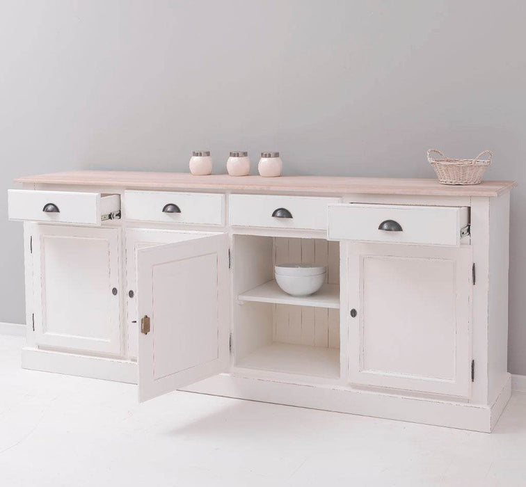 Sideboard aus Massivholz | Kommode mit 4 Schubladen und 4 Türen -
