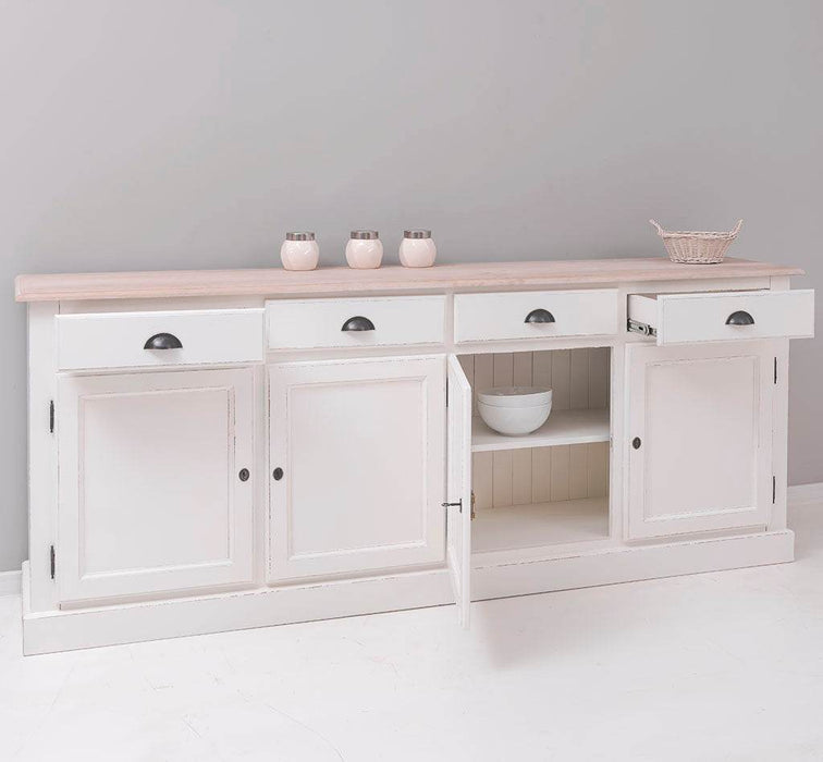 Sideboard aus Massivholz | Kommode mit 4 Schubladen und 4 Türen -