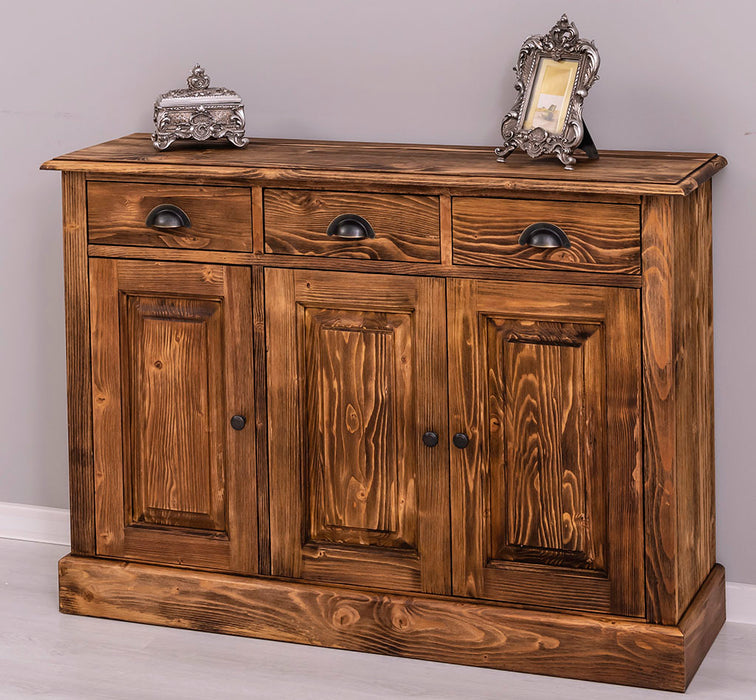 Sideboard aus Massivholz | Konsolenschrank mit drei Schubladen