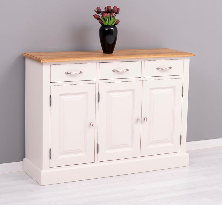 Sideboard aus Massivholz | Konsolenschrank mit drei Schubladen