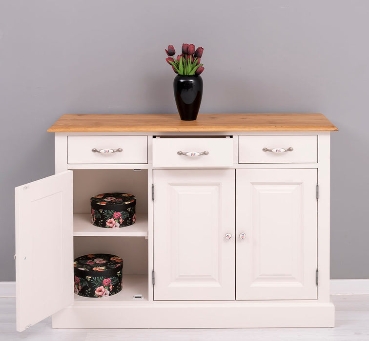 Sideboard aus Massivholz | Konsolenschrank mit drei Schubladen