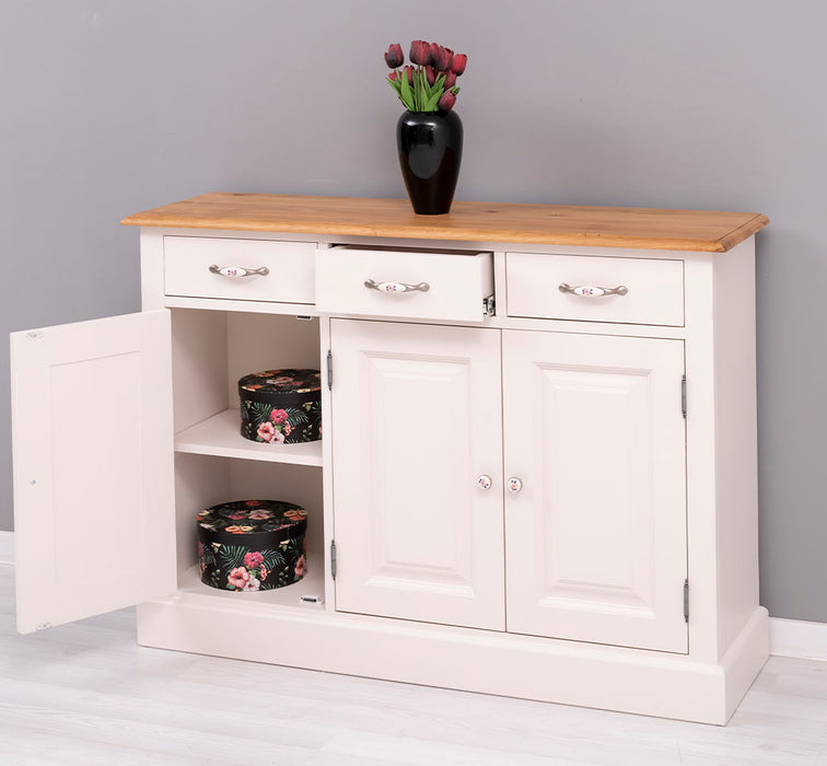 Sideboard aus Massivholz | Konsolenschrank mit drei Schubladen