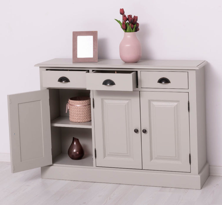 Sideboard aus Massivholz | Konsolenschrank mit drei Schubladen