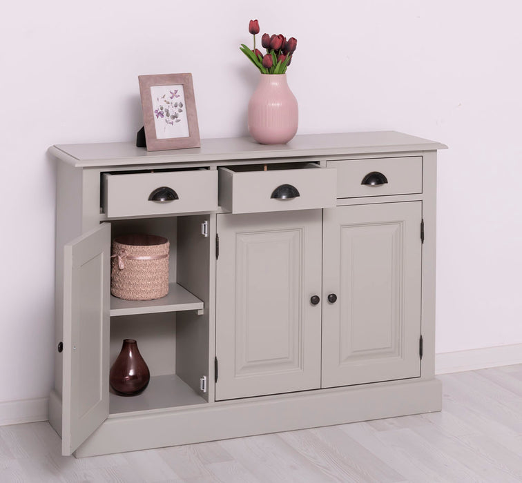 Sideboard aus Massivholz | Konsolenschrank mit drei Schubladen