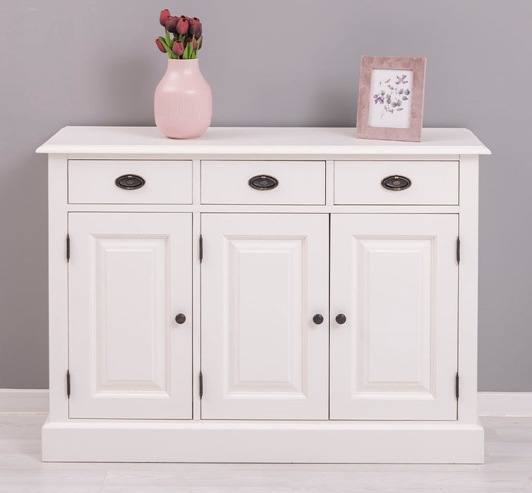 Sideboard aus Massivholz | Konsolenschrank mit drei Schubladen