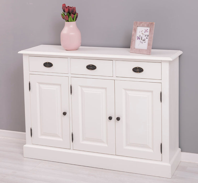 Sideboard aus Massivholz | Konsolenschrank mit drei Schubladen