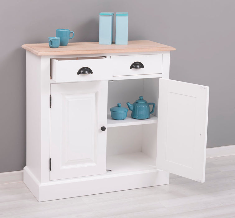 Sideboard aus Massivholz mit 2 Schubladen | Konsolenschrank in verschiedenen Farben
