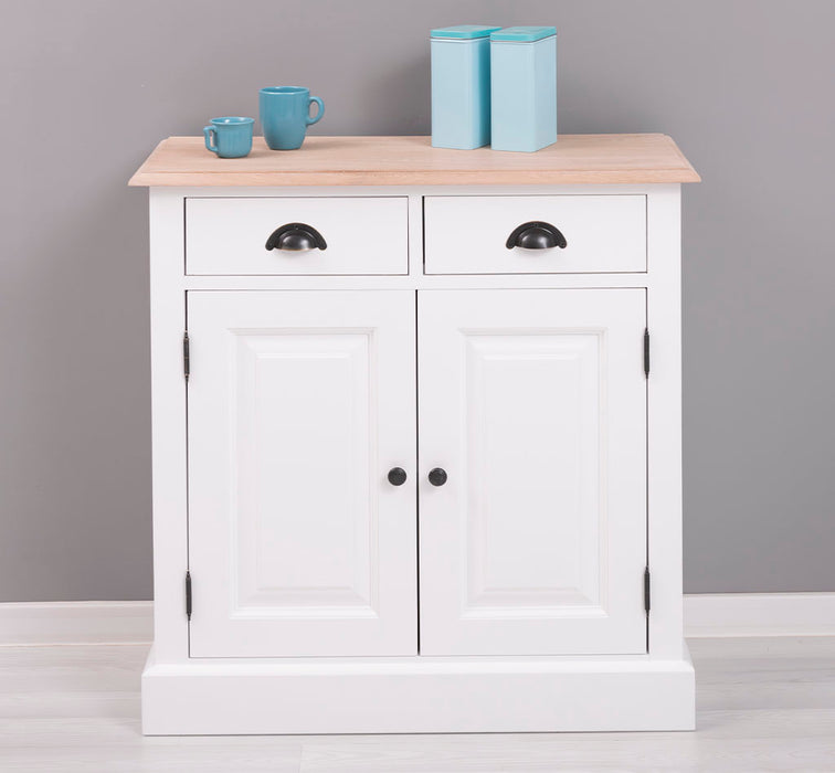 Sideboard aus Massivholz mit 2 Schubladen | Konsolenschrank in verschiedenen Farben