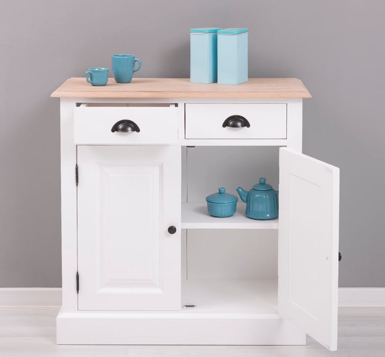 Sideboard aus Massivholz mit 2 Schubladen | Konsolenschrank in verschiedenen Farben