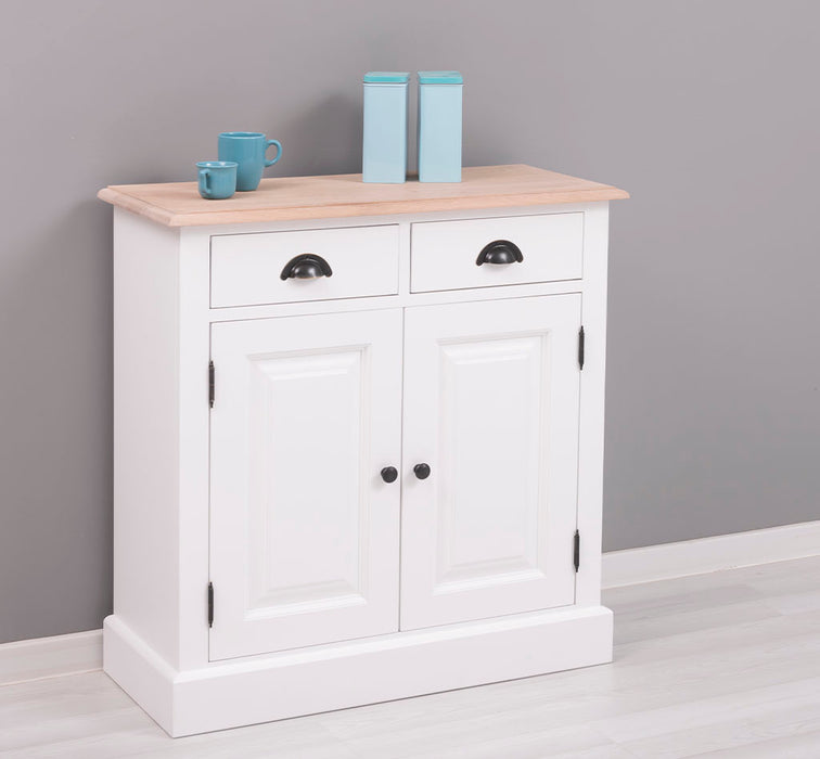 Sideboard aus Massivholz mit 2 Schubladen | Konsolenschrank in verschiedenen Farben