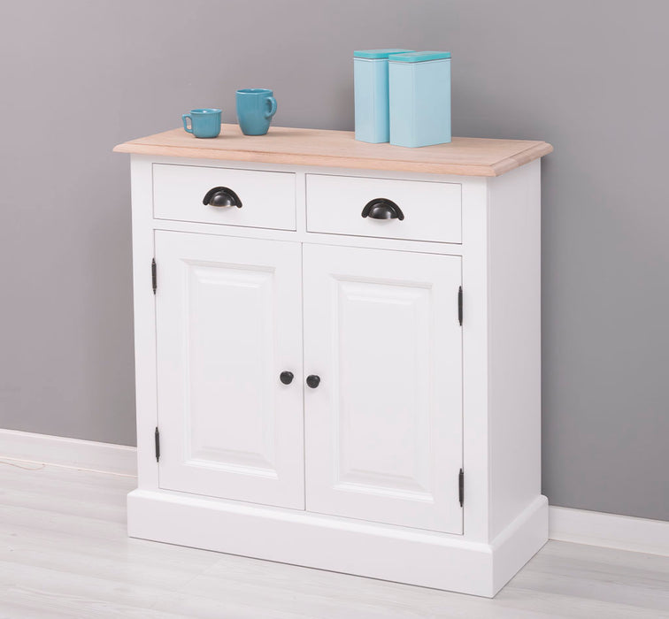 Sideboard aus Massivholz mit 2 Schubladen | Konsolenschrank in verschiedenen Farben