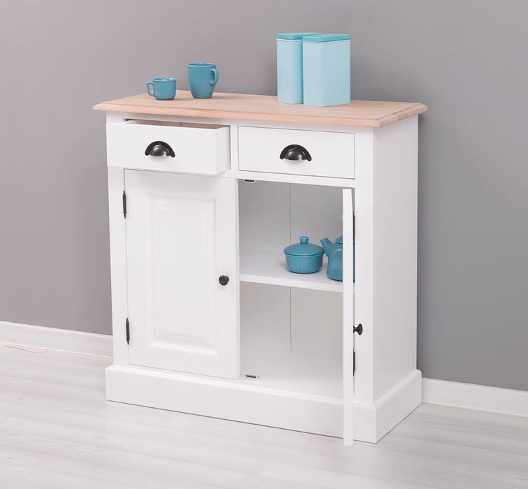 Sideboard aus Massivholz mit 2 Schubladen | Konsolenschrank in verschiedenen Farben