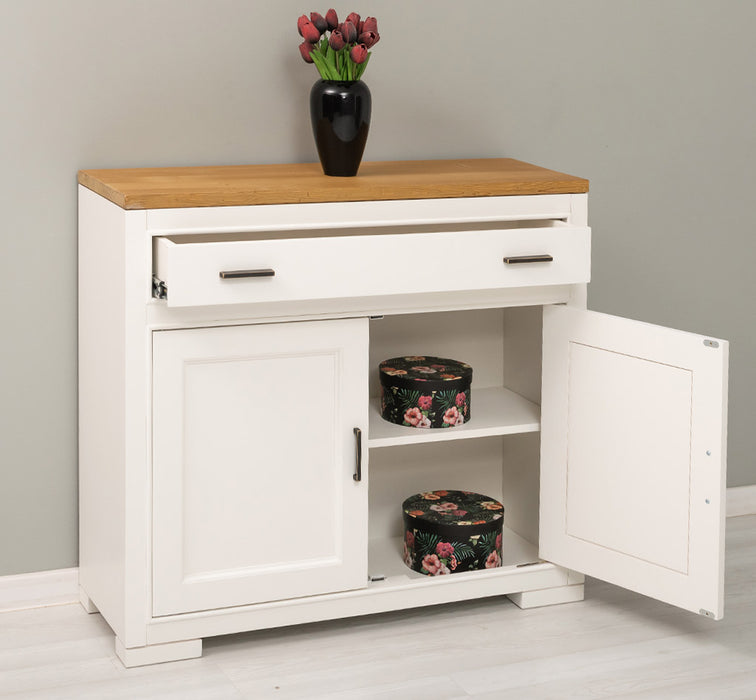 Sideboard aus Massivholz mit Doppeltür und Schublade