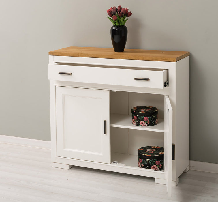 Sideboard aus Massivholz mit Doppeltür und Schublade