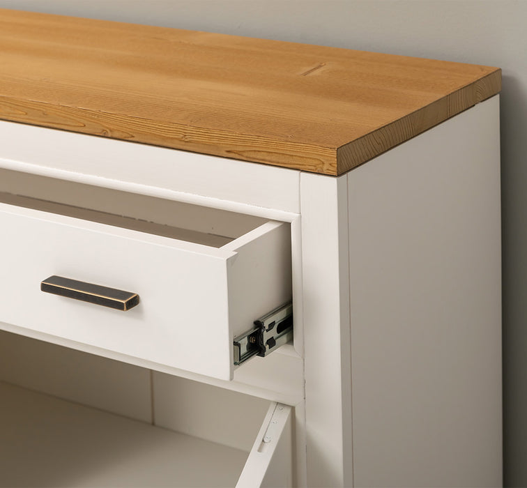 Sideboard aus Massivholz mit Doppeltür und Schublade