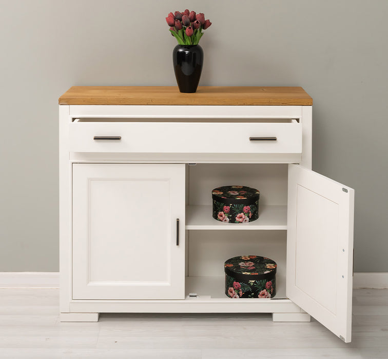 Sideboard aus Massivholz mit Doppeltür und Schublade