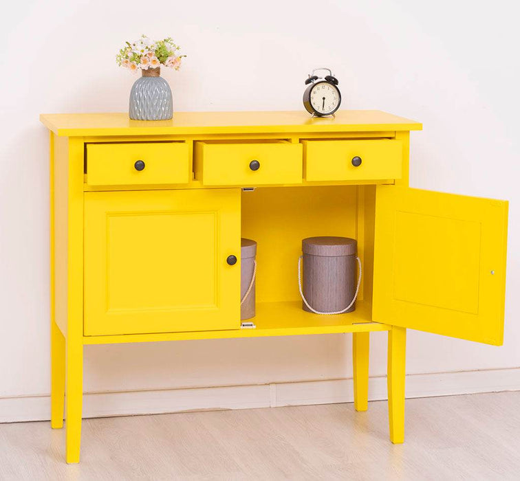 Sideboard aus Massivholz mit drei Schubladen -