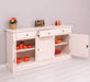 Sideboard aus Massivholz mit drei Schubladen und Türen -