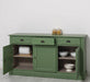 Sideboard aus Massivholz mit drei Schubladen und Türen -